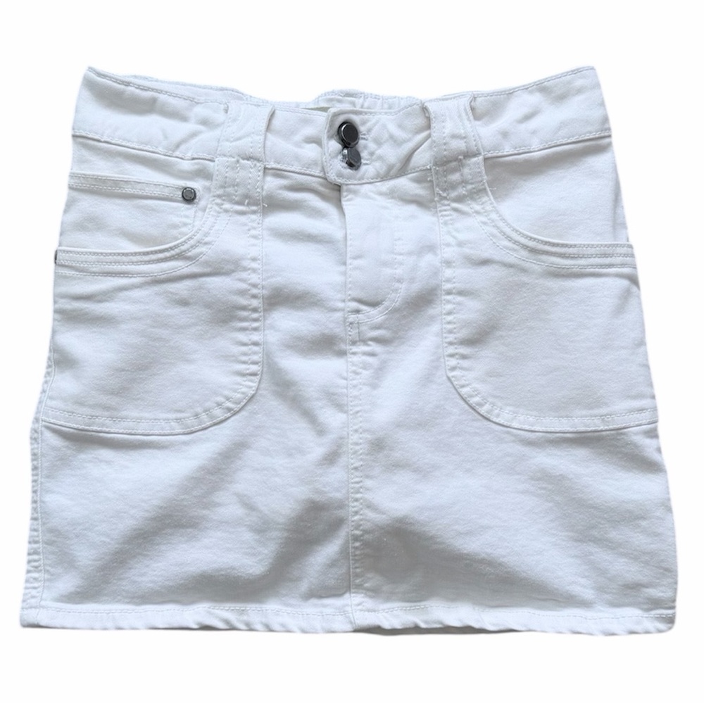 LOVE TRENDS Low Rise White Jean Skort